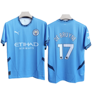 Manchester city 2024-25 home jersey de bruyne number 17 printed