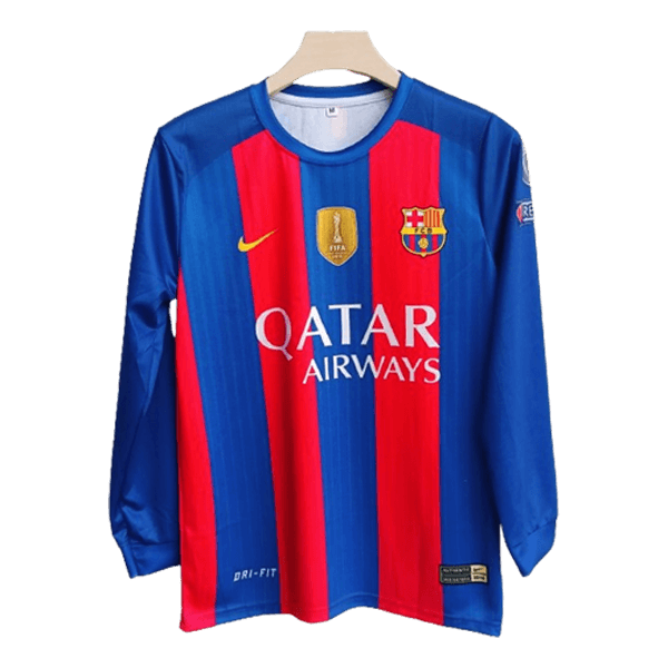 Messi Barcelona 2016 17 Home Full Sleeve Jersey Cyberried Store