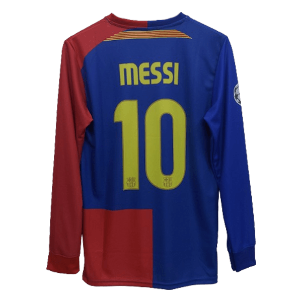 Barcelona 2008-09 Lionel Messi UCL final jersey product number 10 printed