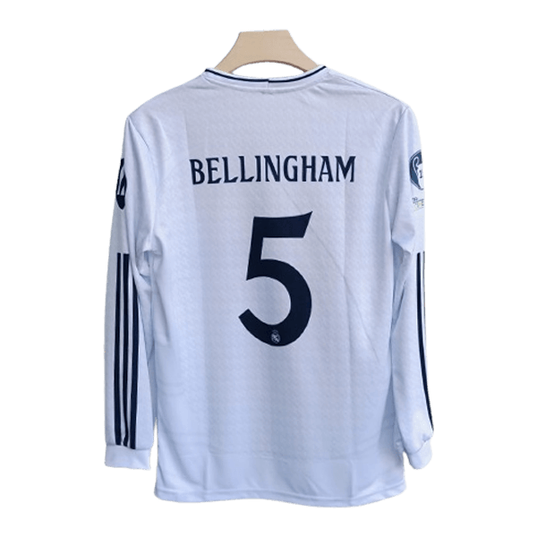 Real Madrid 2024-25 home full sleeve jersey product Bellingham number 5 printed