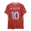 Liverpool 2024-25 mac Allister home jersey product number 10 printed