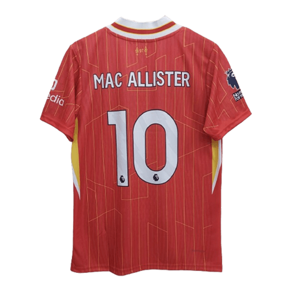 Liverpool 2024-25 mac Allister home jersey product number 10 printed