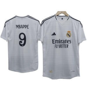 Real Madrid 2024-25 Mbappé home jersey embroidery cyberried store