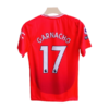 Manchester United 2024-25 Garancho home jersey product number 17 printed