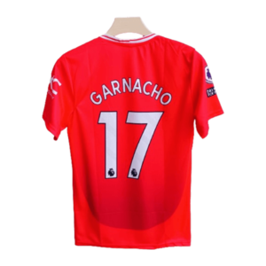 Manchester United 2024-25 Garancho home jersey product number 17 printed