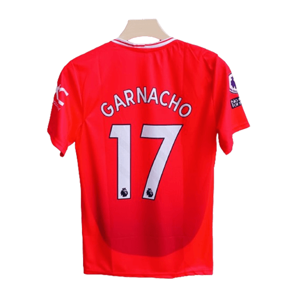 Manchester United 2024-25 Garancho home jersey product number 17 printed