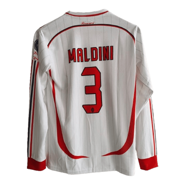 Maldini Ac Milan 2006-07 away full sleeve jersey product embroidery back