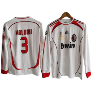 Maldini Ac Milan 2006-07 away full sleeve jersey product embroidery