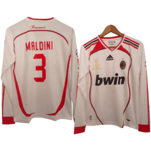 Maldini Ac Milan 2006-07 away full sleeve jersey product embroidery front