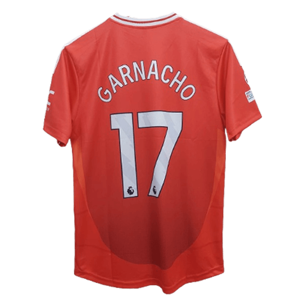 Manchester United 2024-25 home jersey garnacho number 17 printed