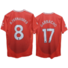 Manchester United 2024-25 home jersey garnacho and Bruno Fernandes