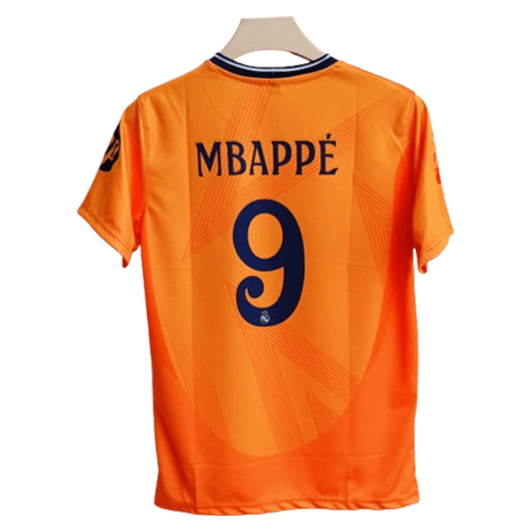 Real Madrid 2024-25 Mbappé away jersey product number 9 back