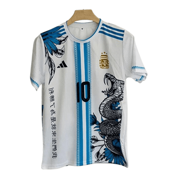 Messi Argentina dragon special edition jersey product number 10 printed front