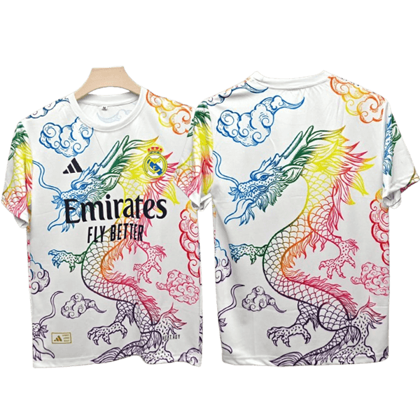 Real Madrid 2024-25 white rainbow dragon jersey product