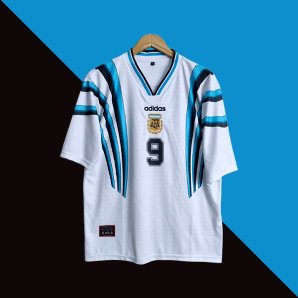 Argentina 1997 batistuta away jersey product number 9 printed front