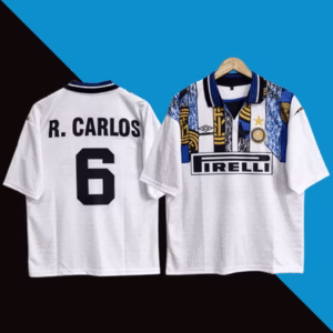 Inter milan 1995-96 carlos away five sleeve jersey product