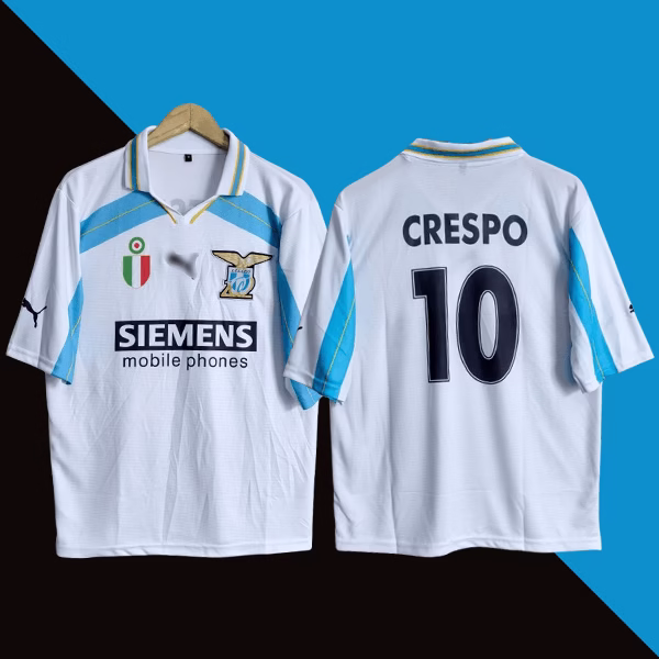 Lazio 2000-01 crespo away five sleeve jersey product