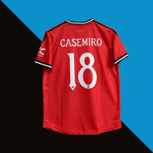 Manchester united 2025-26 home jersey casemiro number 18 printed back
