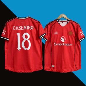 Manchester united 2025-26 home jersey casemiro number 18 printed