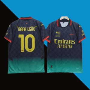 Ac milan 2024-25 fourth green rafa leao jersey product