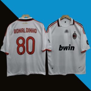 Ronaldinho Ac Milan 2007-08 Away Five Sleeve Jersey