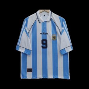 Argentina Batistuta 1996 Home Five Sleeve Jersey | Retro Collection