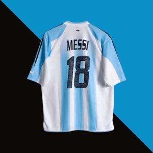 Argentina 2004 messi home five sleeve jersey product number 18 printed