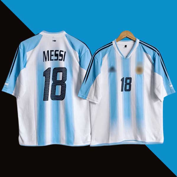 Messi Argentina 2004 Home Five sleeve Jersey