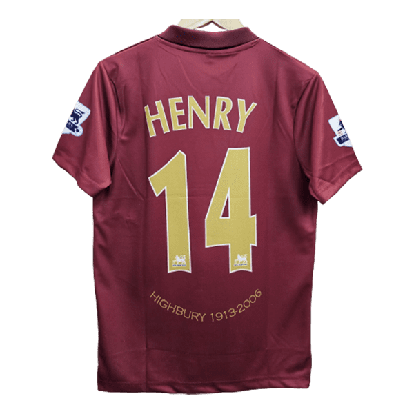 Arsenal Henry 2005-06 Embroidery Home Jersey | Retro collection - Image 2