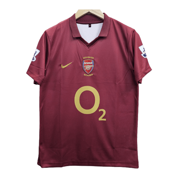 Arsenal Henry 2005-06 Embroidery Home Jersey | Retro collection - Image 3