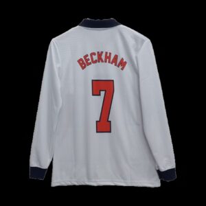 Beckham England 1998 World cup Home Full Sleeve Jersey