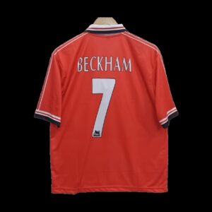 M.United Beckham 1998-99 Home Five Sleeve Jersey
