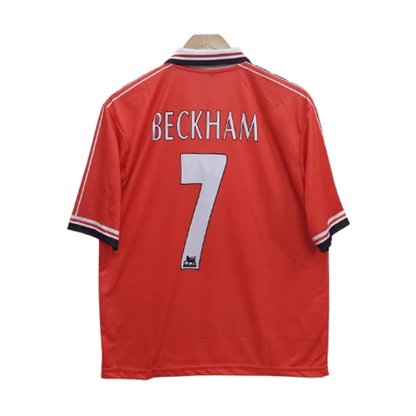 M.United Beckham 1998-99 Home Five Sleeve Jersey - Image 2