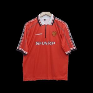 M.United Beckham 1998-99 Home Five Sleeve Jersey