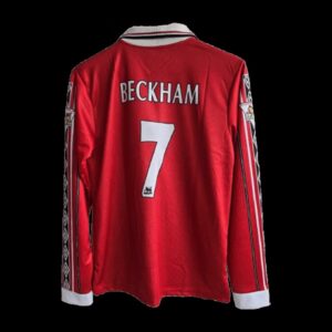 M.United David Beckham 1998-99 Home Full sleeve Jersey