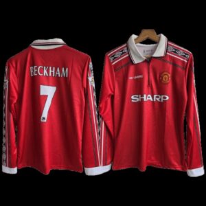 M.United David Beckham 1998-99 Home Full sleeve Jersey