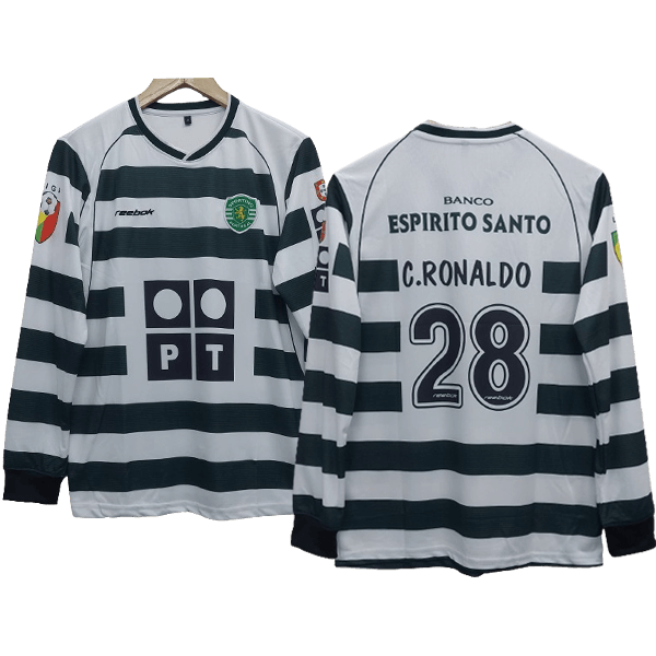 2001-03 Sporting Lisbon Cristiano ronaldo Full Sleeve Jersey | Retro Collection