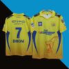 Chennai super kings 2024 ms dhoni jersey cyberried product