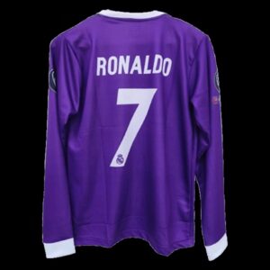 Real madrid CR7 2016-17 Purple Full sleeve Jersey | Embroidery
