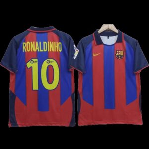Barcelona Ronaldinho 2003-04 Home Jersey
