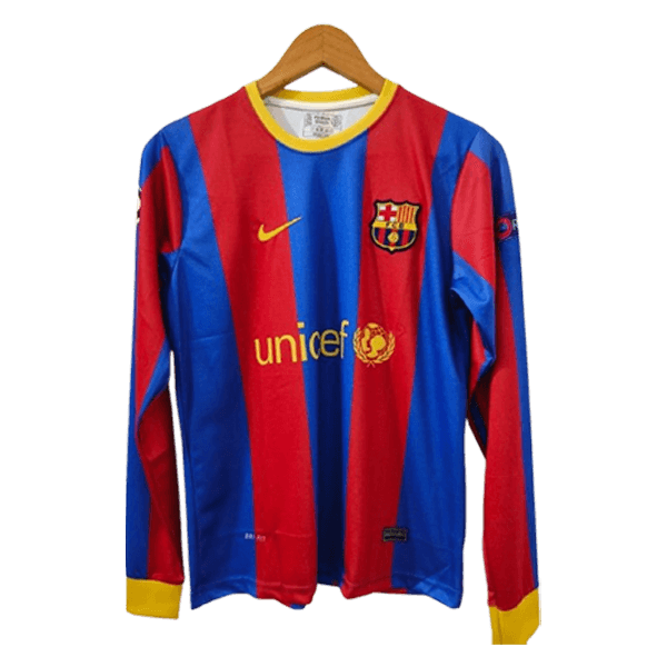 Messi Barcelona 2010-11 Home Full Sleeve Jersey - Image 3