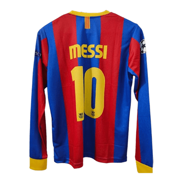 Messi Barcelona 2010-11 Home Full Sleeve Jersey - Image 2