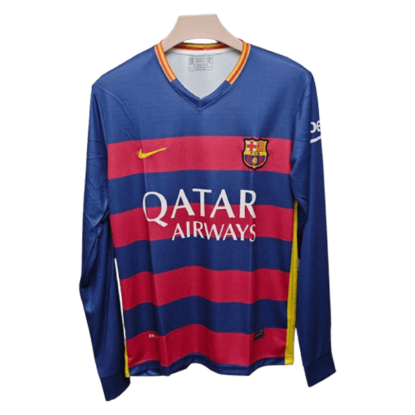 Neymar Barcelona 2015-16 Home Full Sleeve Jersey | Retro collection - Image 3