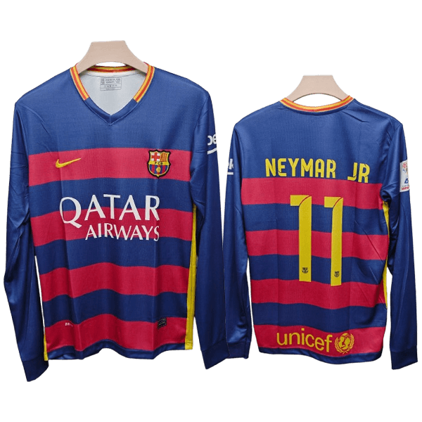 Neymar Barcelona 2015-16 Home Full Sleeve Jersey | Retro collection