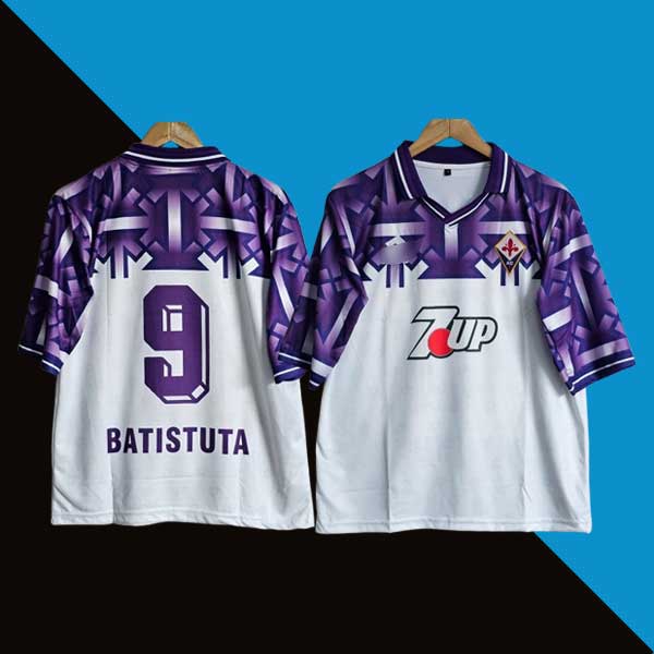 Fiorentina Batistuta 1992-93 away five sleeve jersey product cyberried