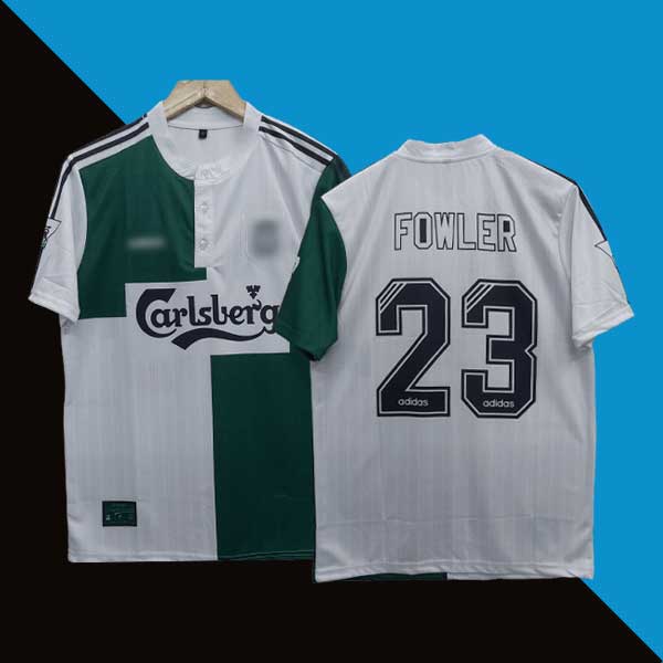 Liverpool 1995-96 away jersey fowler 23 printed product from cyberried store