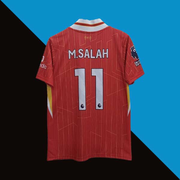 Liverpool 2024-25 salah home jersey product cyberried back print 11
