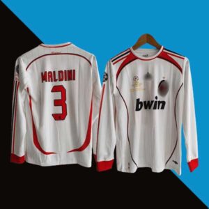 Ac milan 2006-07 away maldini full sleeve jersey product cyberried
