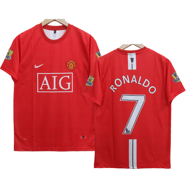 Manchester united C.Ronaldo 2007- 08 home Half Sleeve Jersey