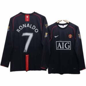 Manchester united C.Ronaldo 2007- 08 Away Full sleeve Jersey